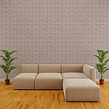 Самоклеюча декоративна 3D панель в рулоні контраст світло-чорний 680x2720x4 мм, фото 5