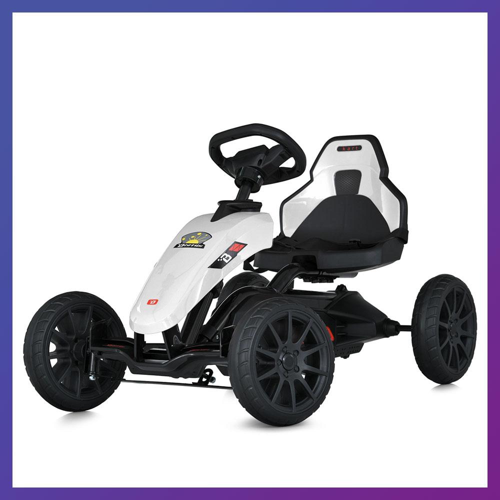 Дитячий педальний залізний карт веломобіль для дітей 2-6 років Bambi M 5779E Білий, фото 1