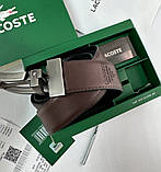 УЦІНКА!!! Чоловічий набір, ремінь з двома пряжками Lacoste (989), фото 6