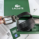 УЦІНКА!!! Чоловічий набір, ремінь з двома пряжками Lacoste (989), фото 8