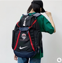 Баскетбольний рюкзак Nike USA Basketball Elite з повітряними подушками спортивний чорний синій