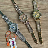 Жіночий кварцовий наручний годинник зі стразами Skmei 1956GD Gold STOPPED, фото 8