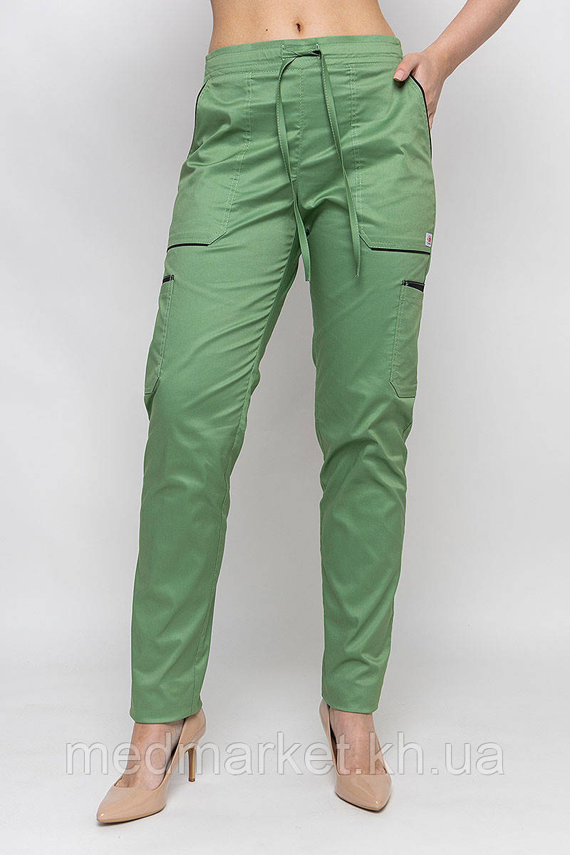 Брюки стрейч медичні Емелі, дерен. Стрейч коттон