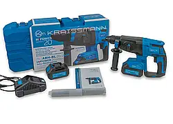 Перфоратор акумуляторний безщітковий KRAISSMANN 261 ABH-BL 20/2 MP (2 АКБ 4 А/год, зарядне, M-POWER series 20)