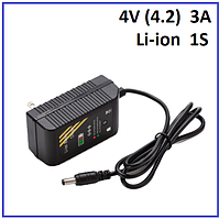 Зарядний пристрій для акумуляторів Li-ion 4V (4.2) 1S до 3A штекер 5.5х2.5