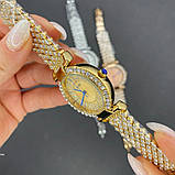 Жіночий кварцовий наручний годинник зі стразами Skmei 1956GD Gold STOPPED, фото 7