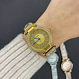 Жіночий кварцовий наручний годинник зі стразами Skmei 1956GD Gold STOPPED, фото 10