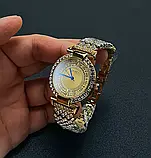 Жіночий кварцовий наручний годинник зі стразами Skmei 1956GD Gold STOPPED, фото 3