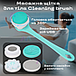 Масажна щітка для душу тіла з довгою ручкою банна щітка Cleaning brush масажер для обличчя 5в1 електричний, фото 4