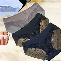 Трусики жіночі La Vivas з мереживом тонкі Розміри XL XXL 3XL