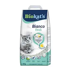 Наповнювач для котячого туалету Biokat's Bianco Fresh 10 кг — бентонітовий