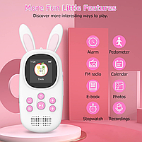 Плеєр MP3 Benjie M5 Kids Bluetooth 5.0 Hi-Fi 32Gb із зовнішнім динаміком Білий + рожевий, фото 3