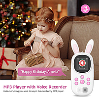 Плеєр MP3 Benjie M5 Kids Bluetooth 5.0 Hi-Fi 32Gb із зовнішнім динаміком Білий + рожевий, фото 11
