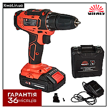 Дриль шуруповерт акумуляторний Vitals Master AU 1825 Kit SmartLine+ Дві швидкості 0 - 1500 об АКБ 18 В 2 Ач ЗП