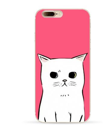 Чехол с картинкой (силикон) для Iphone 7 Белая кошка - фото 1 - id-p432127469