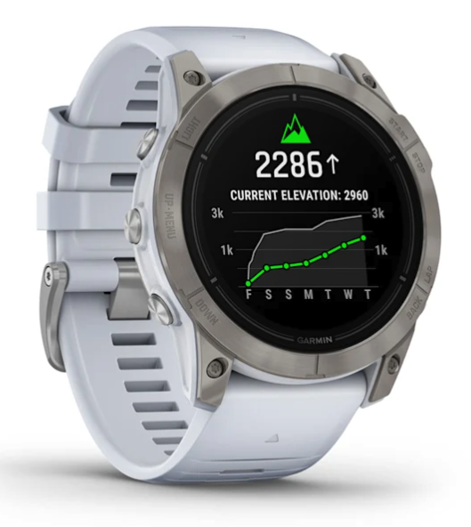 Смарт-годинник Garmin EPIX Pro Gen 2 Sapphire (51 mm), Titanium with whitestone silicone band