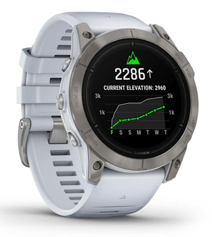 Смарт-годинник Garmin EPIX Pro Gen 2 Sapphire (51 mm), Titanium with whitestone silicone band, фото 1