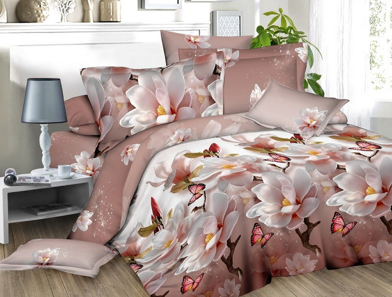 Набір постільної білизни Велюр № в472 Євро 220х240, на кнопках