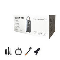 Портативний автомобільний компресор HELLOLEIBOO CQB-008-04 бездротовий з дисплеєм ліхтариком Type-C 15 шт., фото 7