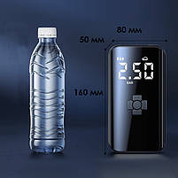 Портативний автомобільний компресор HELLOLEIBOO CQB-008-04 бездротовий з дисплеєм ліхтариком Type-C 15 шт., фото 8