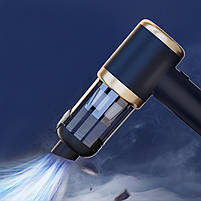 Автомобільний пилосос HELLOLEIBOO T-132 Black+Gold + сумка 120 Вт TYPE-C 2000 mAh 4 шт., фото 3