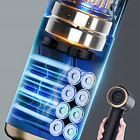 Автомобільний пилосос HELLOLEIBOO T-132 Black+Gold + сумка 120 Вт TYPE-C 2000 mAh 4 шт., фото 5