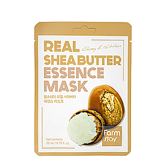 Тканинна маска для обличчя зволожуюча з олією ши FarmStay Real Shea Butter Essence Mask