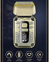 Електробритва VGR V-337 (шейвер для вологого та сухого гоління, IPX6, LED Display, висувний триммер, metal), фото 3