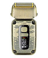 Електробритва VGR V-337 (шейвер для вологого та сухого гоління, IPX6, LED Display, висувний триммер, metal), фото 6