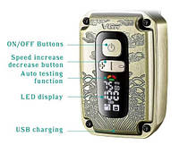 Електробритва VGR V-337 (шейвер для вологого та сухого гоління, IPX6, LED Display, висувний триммер, metal), фото 7