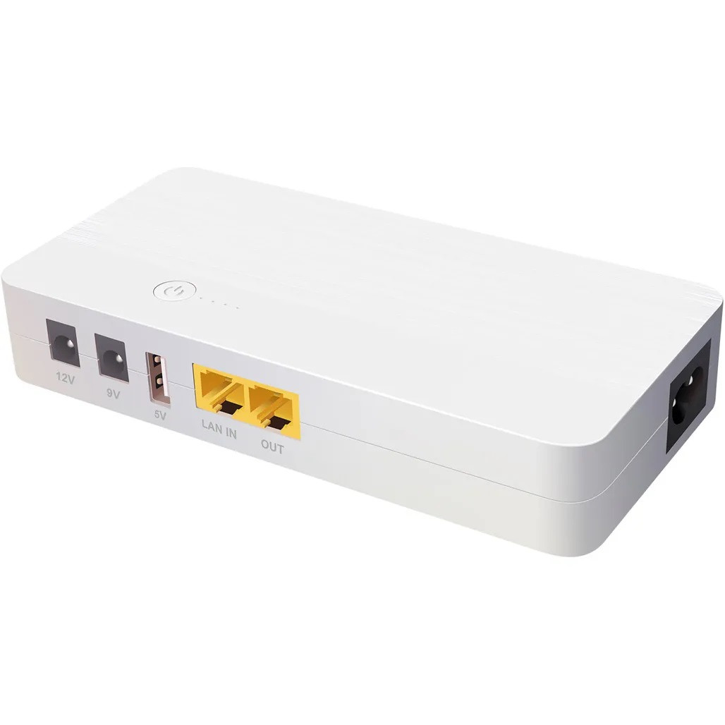 Портативне джерело безперебійного живлення WGP Mini DC UPS10400mAh White для WiFi-роутера!, фото 1