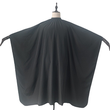 Перукарська накидка Hots Professional Cutting Cape Black на гачках (HP20430-BK)