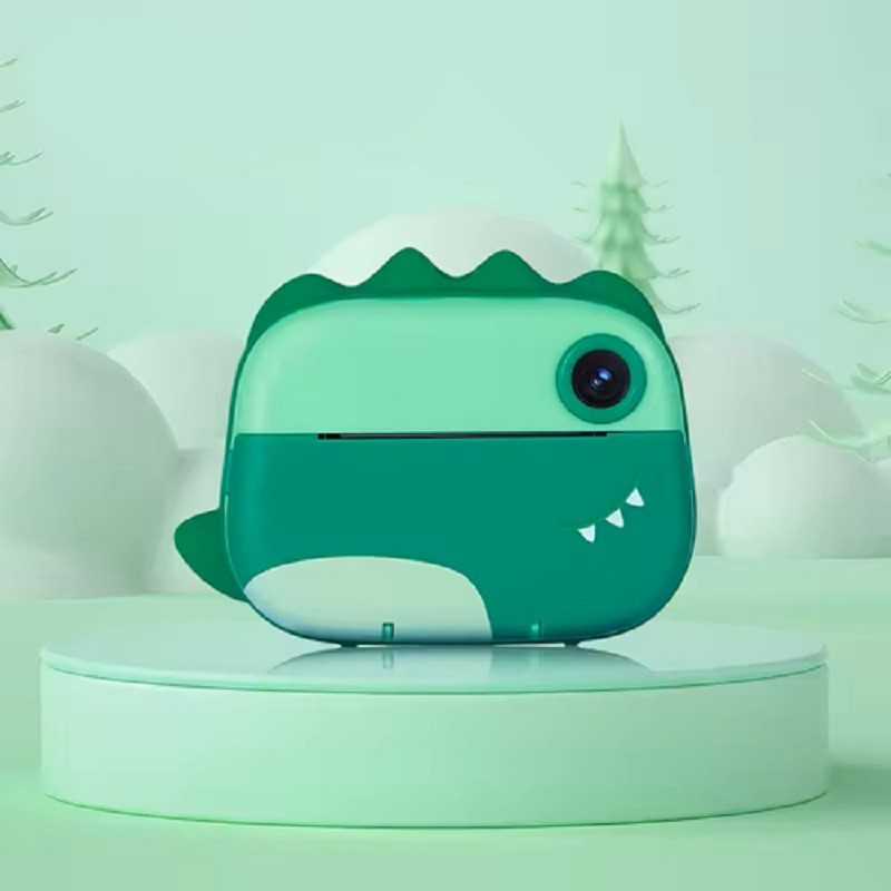 Дитячий фотоапарат з термодруком TOY M05 48МP GREEN DINOSAUR