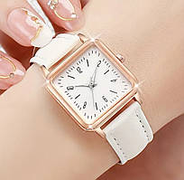 Стильний жіночий кварцовий годинник в стилі мінімалізм, колір білий