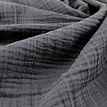 Муслін 4-шаровий, колір графіт, 240 см № MS-008, фото 2