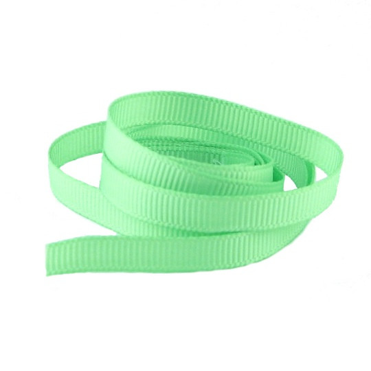 Репсова стрічка 6мм Салатовий відріз 1м LR06001-8, фото 1