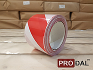 Стрічка сигнальна (червоно-біла) 72х100м