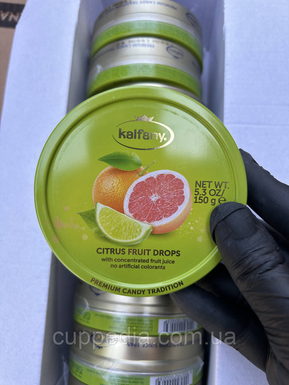 Льодяники kalfany citrus fruit drops цитрусовий мікс 150 грм