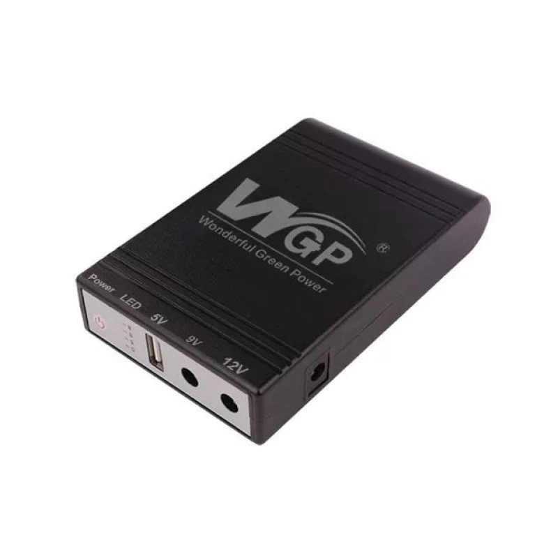 Портативне джерело безперебійного живлення MINI DC UPS WGP103 10400mAh Black для WiFi-роутера!, фото 1