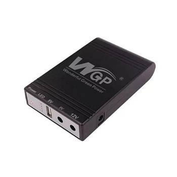 Портативне джерело безперебійного живлення MINI DC UPS WGP103 10400mAh Black для WiFi-роутера!