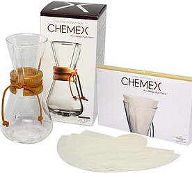 Набір Кемекс Chemex 3 cup (473 мл) + Фільтри FP-2 (100 шт)