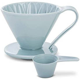 Пуровер Cafec Arita Блакитний Ware Flower Dripper Cup4 Blue