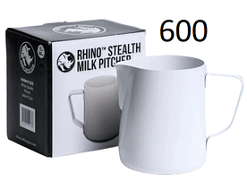 Пітчер Rhino 600 Coffee Gear Stealth White Teflon Білий молочник