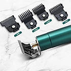 Акумуляторна машинка для стрижки волосся + 4насадки VGR V-186 / Тример для бороди / Водонепроникний тример, фото 2