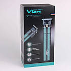 Акумуляторна машинка для стрижки волосся + 4насадки VGR V-186 / Тример для бороди / Водонепроникний тример, фото 9