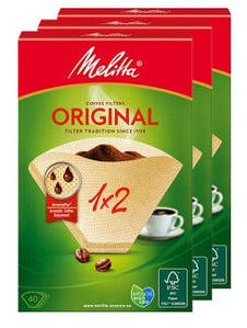 Фільтри паперові Melitta Original 1X2 120 шт. (Натуральні)