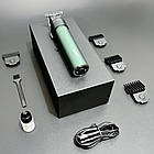 Акумуляторна машинка для стрижки волосся + 4насадки VGR V-186 / Тример для бороди / Водонепроникний тример, фото 10