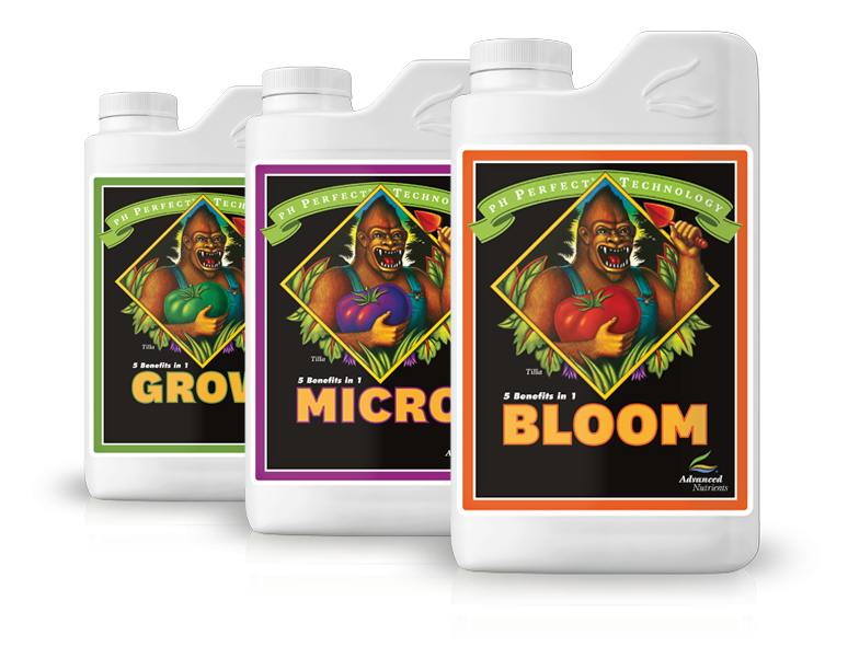 Комплект добрив Advanced Nutrients pH Perfect Grow, Micro, Bloom 500мл