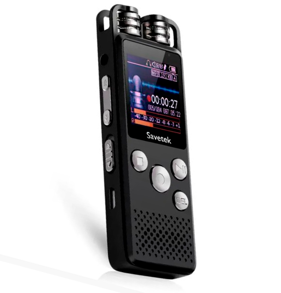Професійний цифровий диктофон Savetek GS-R07 original, SD, стерео, 16 Гб пам'яті