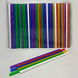 Трубочки фреш 25см d 8мм 500шт асорті прямі, фото 2
